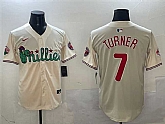 Men's Philadelphia Phillies #7 Trea Turner Cream Phanatic Limited Stitched Jersey,baseball caps,new era cap wholesale,wholesale hats